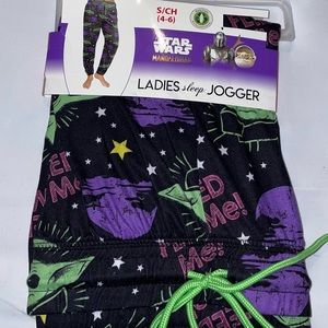 Star Wars Mandalorian Ladies Sleep Jogger Pants Disney S 4-6